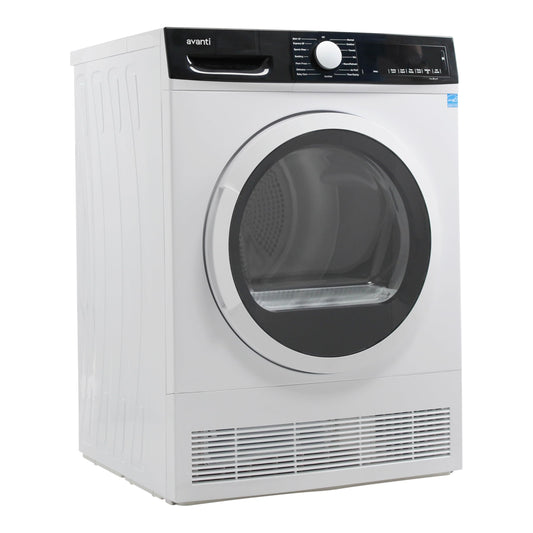 Avanti Front Load Clothes Dryer Compact 4.0 Cu. Ft. Capacity, ENERGY STAR Certified with Digital Controls, 15 Drying Cycles, Anti-Wrinkle, in White