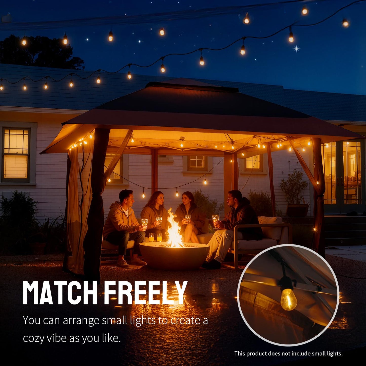 CROWN SHADES 13x13 Pop Up Gazebo, Canopy Tent, Gazebos on Clearance - Outdoor Gazebo for Backyard & Patio Furniture - Carpa Pop Up Tent with Wheeled STO-N-Go Cover Bag (Red & Grey)