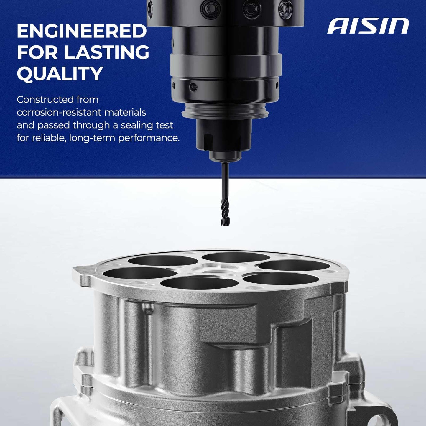 AISIN AFTERMARKET ACCHY-00432 Air Conditioner AC Compressor - Compatible with Hyundai Sonata 2020-2023 1.6L 2.5L - with 6-Pulley Groove, with Clutch