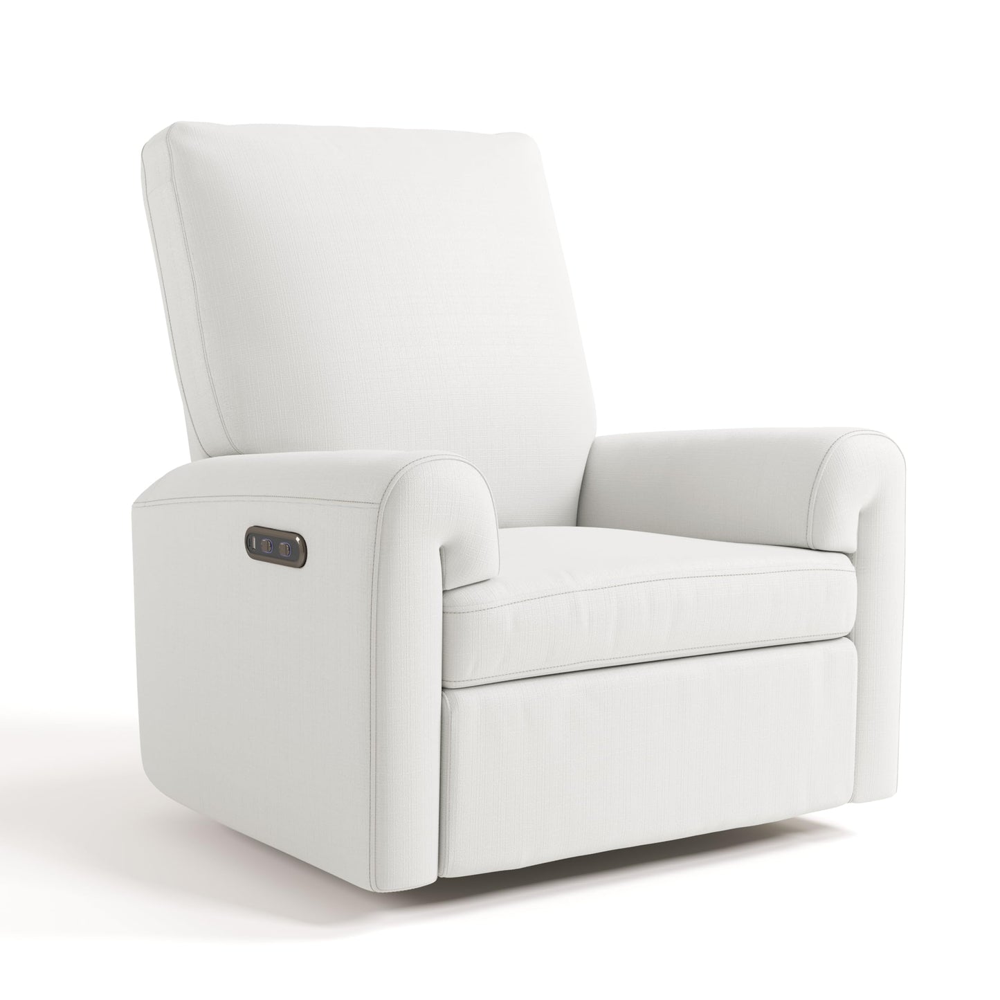 Storkcraft Sorrento Deluxe Power Recliner Swivel Glider – Premium Electronic Nursery Rocking Chair, Oeko-TEX 100 Certified, Includes Dual-USB Charging Port with USB-A & USB-C (Ivory Basketweave)