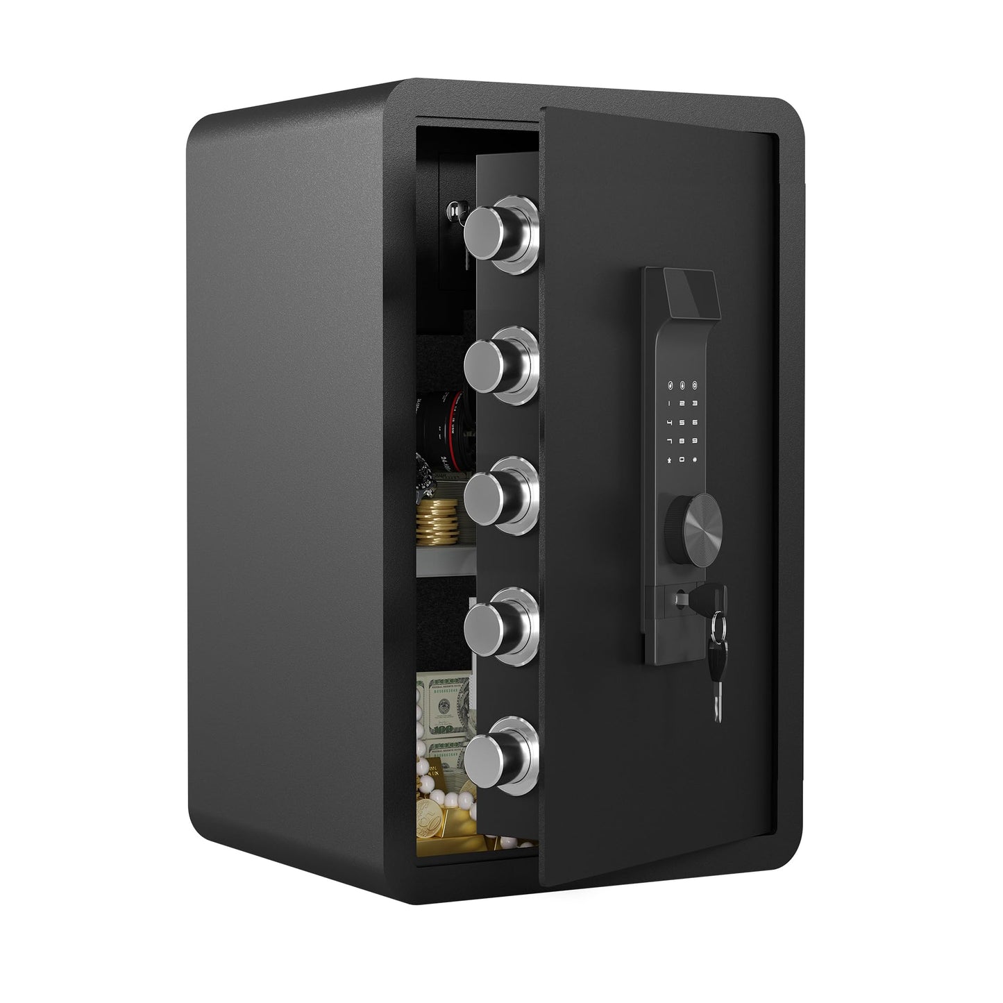 GOWE High Security Super Large-Sized Safe Box with Fireproof and Waterproof Bag, 4.0 Cub Feet Safe with Electronic Password Lock,Safe with Private Inner Cabinet for Home,Office and Hotel