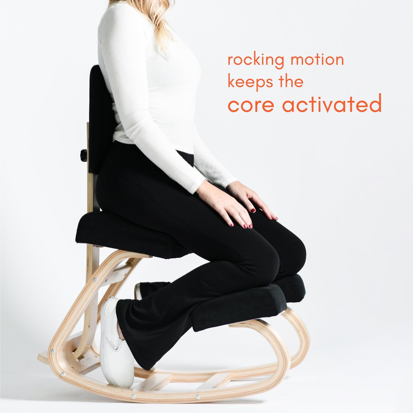 Sleekform East Austin Kneeling Chair, Posture Support Comfortable Ergonomic Kneeling Chair, Natural Back Pain Relief, Best for Posture