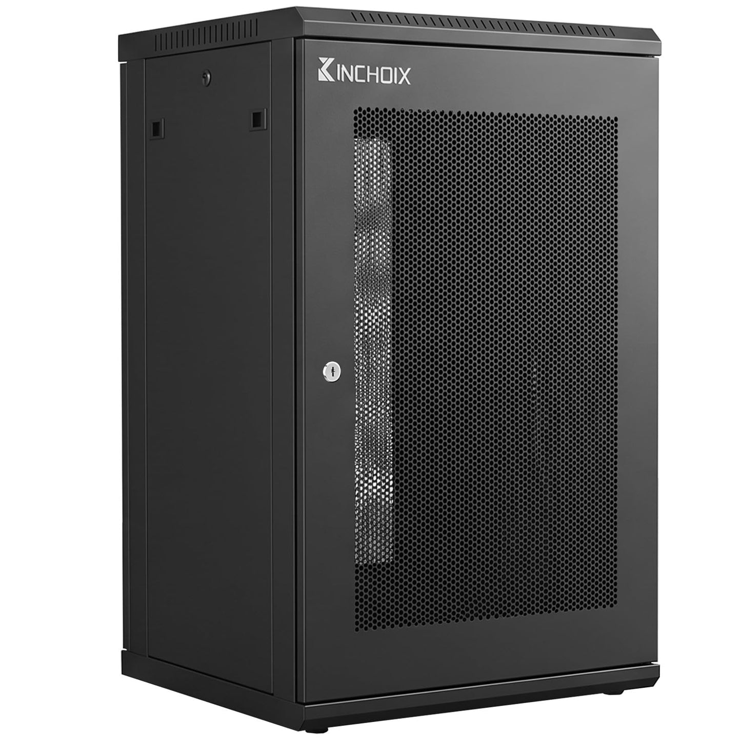 15U Server Cabinet Network Rack Enclosure Cabinet Enclosure for Computer Data Networking Electronic Equipment, Removable Side Panels, Lockable Door, 30in Depth for 19” IT Equipment, A/V Devices