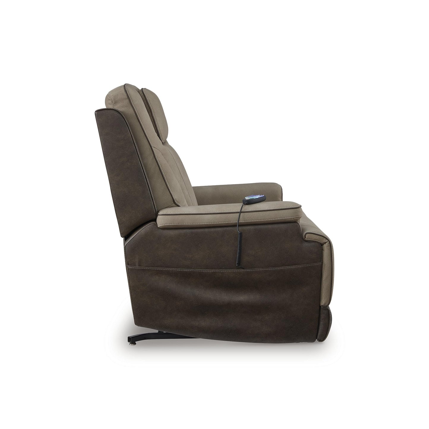 Signature Design by Ashley 4Z-Relax Retreat Modern Power Lift Recliner with Lumbar Support, Adjustable Headrest and USB Ports, Brown