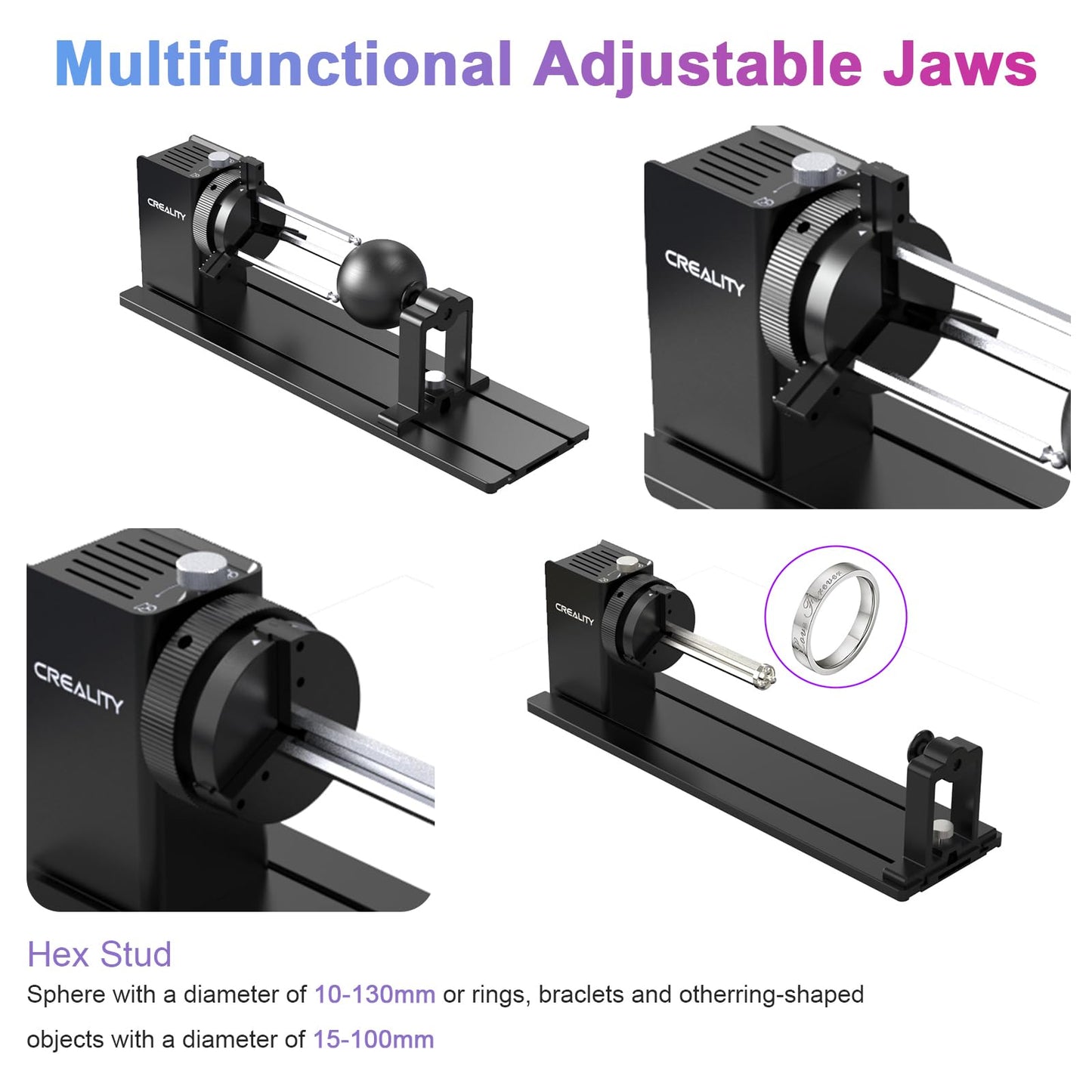 Creality Laser Rotary Roller Pro, Y-axis Rotary Chuck for Creality Series Laser Engraver, Suitable for Engraving Cylindrical Objects, Rotary Kit Includes M6 Raiser for Falcon A1, Professional Goggles