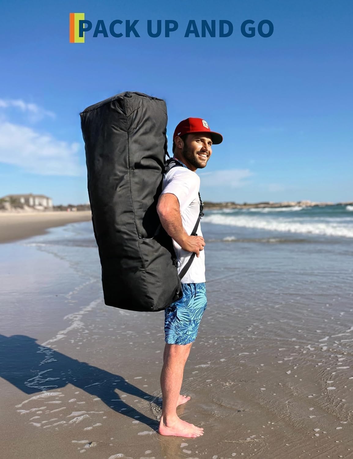 Ultra-Stable 10.6ft Inflatable Stand-Up Paddle Board for Adults, Non-Slip Deck, Camera Mount, 400lb Capacity, Kayak D-Rings, Portable SUP for Yoga & Fishing