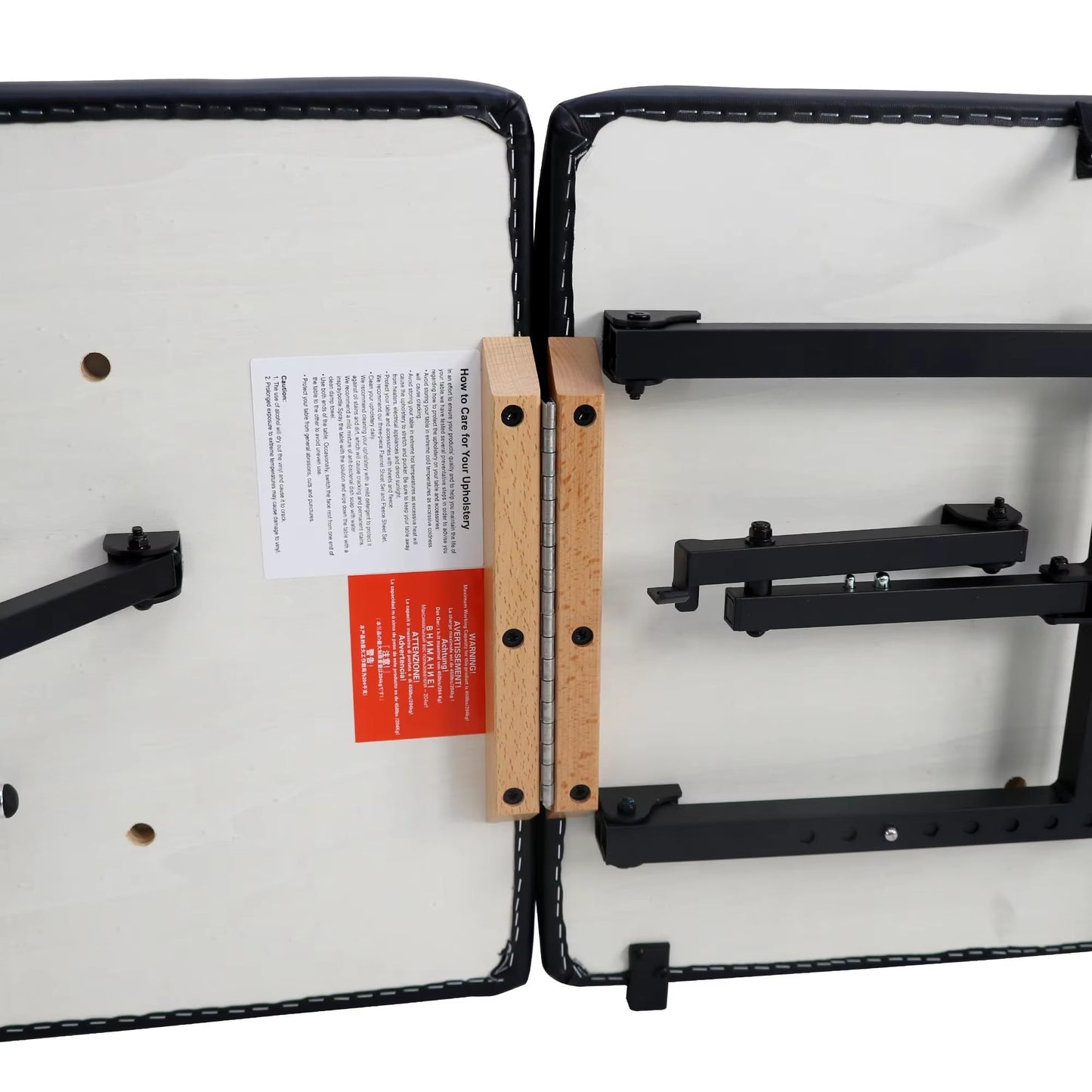 Helsevesen Arena 160 Portable Chiropractic Table, Foldable Massage Treatment Table, 8-Level Height Adjustment
