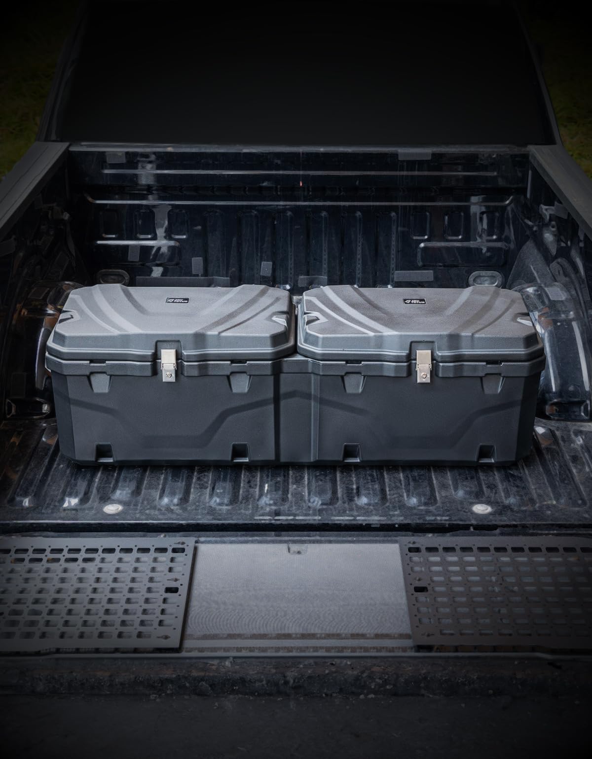 JOYTUTUS Lockable 160 Quart Truck Bed Tool Box, Waterproof Storage Box Truck Bed Cargo Case, Full & Mid Size Pickup Tool Box Toolbox Storage System
