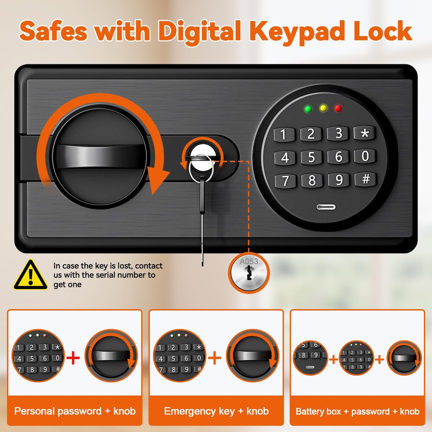 Heavy Duty Fireproof Wall Safes Between the Studs, Extra Large Fire Security Wall Safe with Digital Keypad lock and 3 Removable Shelf, Wall Rifle Safe Fireproof for Home, Gun, Cash, Documents, Jewelry