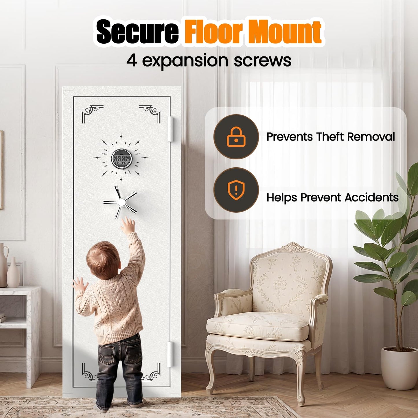 55'' Tall Large Fireproof Safe for Home, 9 Cu Ft Home Safes Water and Fireproof, Heavy Duty Big Jewelry Safety Boxes with Digital Lock & Double Keys,Drawer and Adjustable Shelves for Jewelry, Money