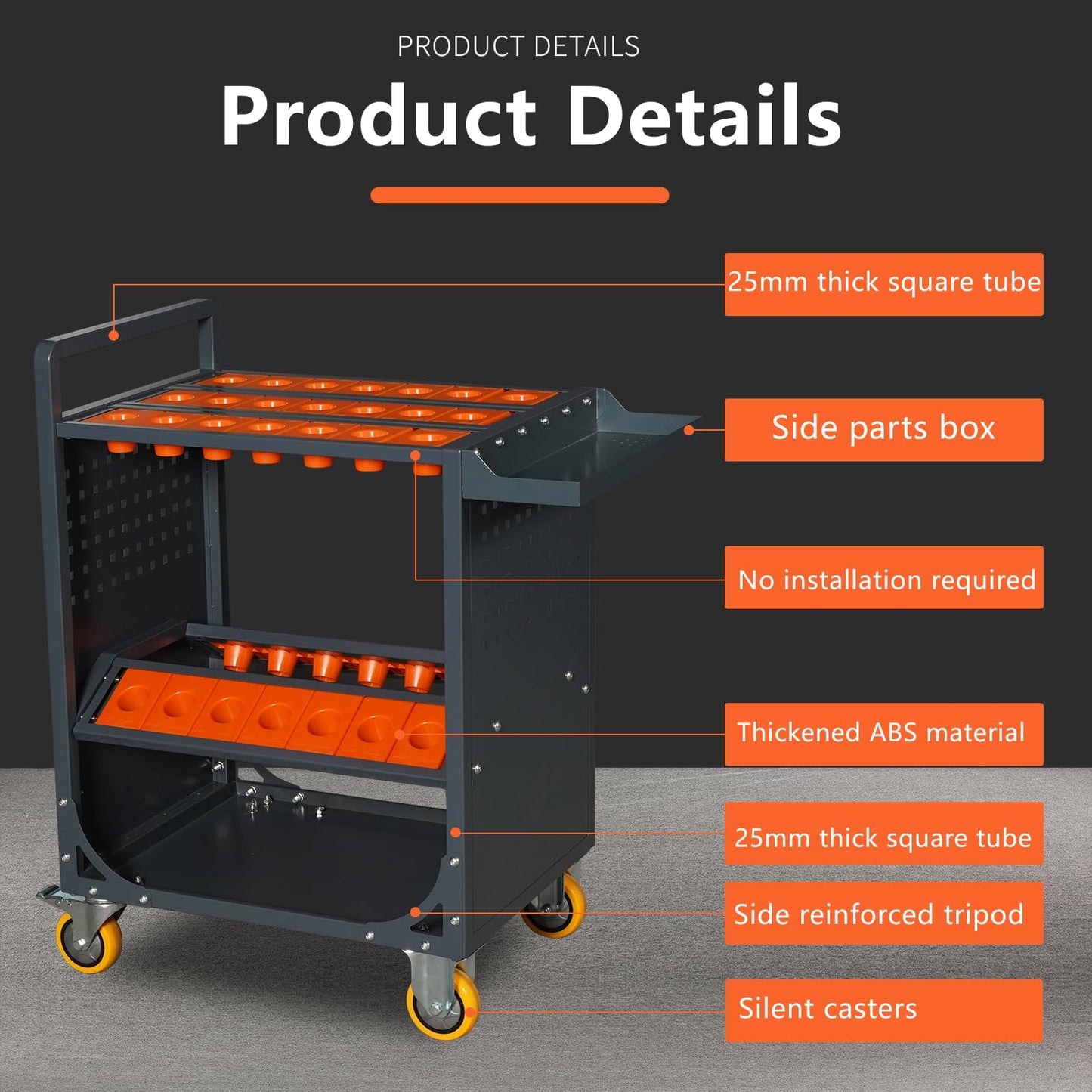 GNTOPHN CAT/BT40 Large Capacity CNC Tool Storage Cabinet, CNC Tool Holder Vertical Drawer Cabinet for Warehouse Workshop Factory Garage Machining Centers