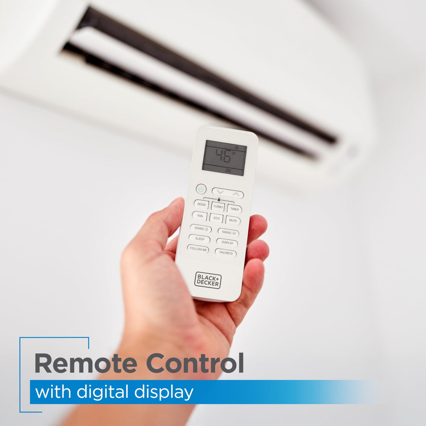 BLACK+DECKER 11,500 BTU Smart Mini Split Air Conditioner with Heat, Inverter Compressor, Wi-Fi, Voice Control, 17 SEER2, 4-in-1 AC Unit, App Available, Remote, 115V, BSA1115TC, White