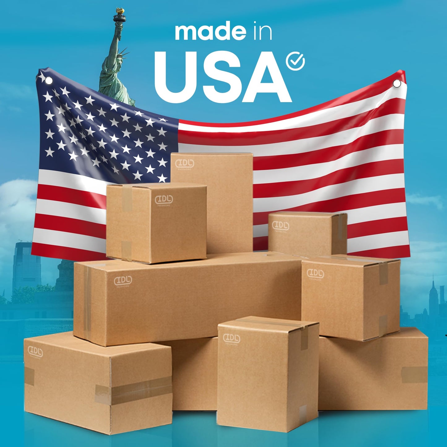 Large Shipping & Moving Boxes 30"L x 12"W x 6"H (25-Pack) - Extra Strength 200 lb vs Regular - USA-Made Corrugated Durable Cardboard Boxes - Large Corrugated Cardboard Shipping Box by IDL Packaging