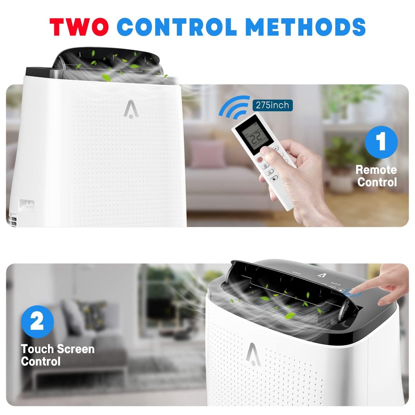 14,000 BTU Portable Air Conditioner (Portable AC Unit), 4-in-1 Cooling Heating Dehumidifier & Fan, with Remote Control, 24H Timer, 3 Fan Speeds, Auto Swing & Window Kit for Spaces Up to 750 Sq. Ft