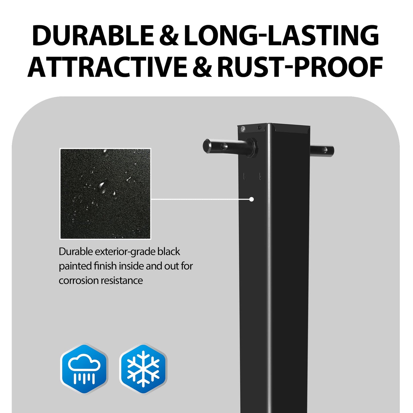 POLESTAR 12000lbs Capacity Heavy-Duty Trailer Jack, Sidewind Square Direct Weld-on Jack, Side Pull Pin with Handle Crank, Adjustable Drop Leg, 26" Travel for Lift Utility Trailer, RVs, Campers, Boat