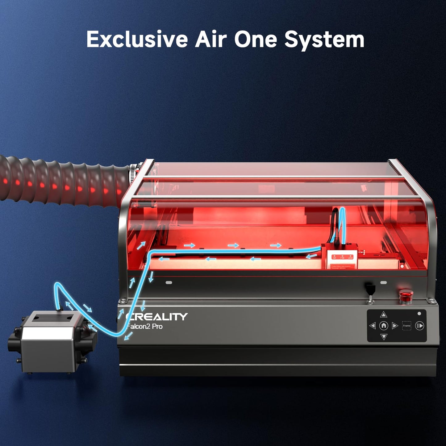 Creality Falcon2 Pro S 22W Laser Engraver, 600mm/s High Speed Laser Cutter with Air Assist, Auto Focus Laser Module, Auto Fan, Camera Positioning,Safety Switch for Wood Metal Leather