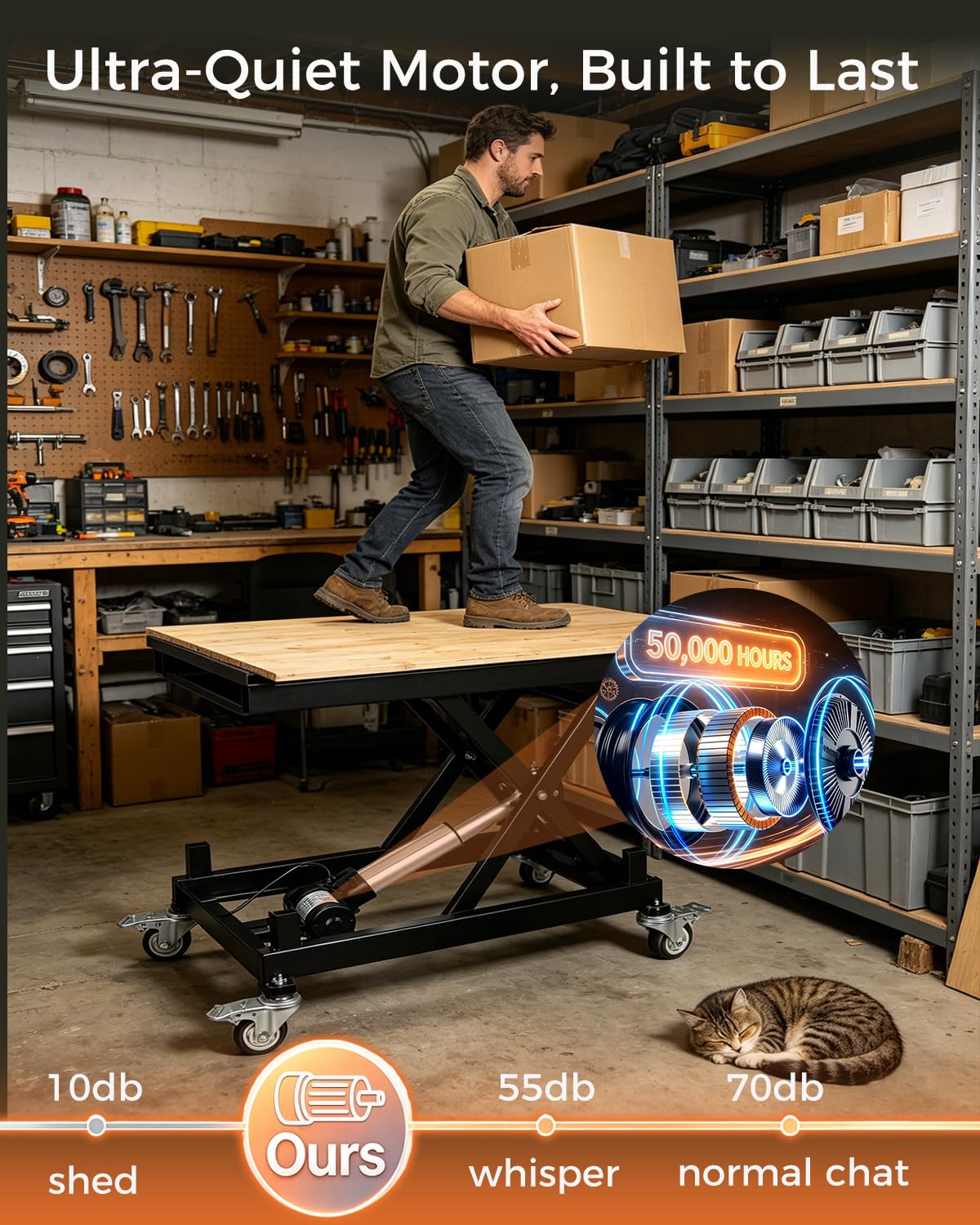 Electric Lift Table 320 lbs Capacity, 8.3-22.8 in Height Adjustable Lifting Platform with Wired/Wireless Remote,Single Scissor Lift Table,for Working Platform,Computer Desk, Material Handling