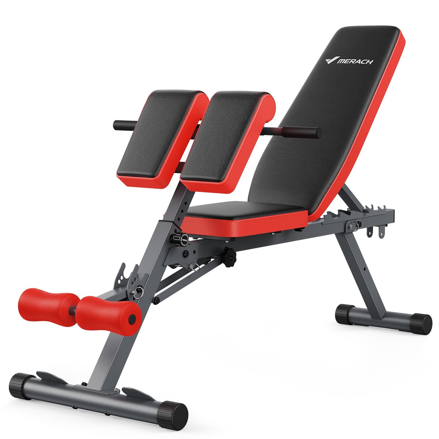 MERACH 6 in 1 Multi-Functional Roman Chair Back Extension for Full Body Workout - Adjustable Weight Bench, Sit Up Bench, Fitness Equipment for Hyperextension, Adjustable Roman Chair, Incline Decline