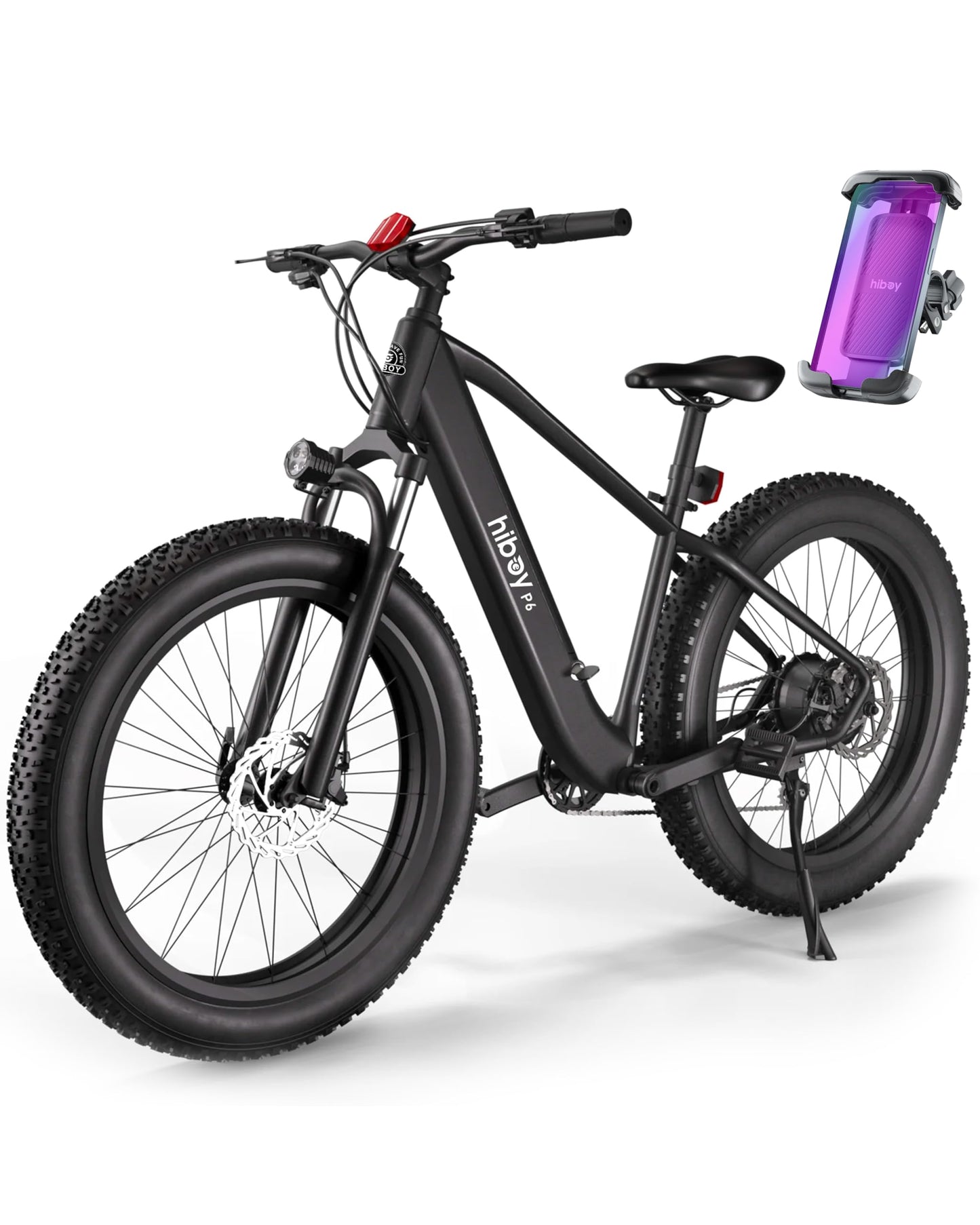Hiboy Electric Bike for Adults, 28MPH 62.1Miles Range 1000W Peak Motor 48V 13Ah Removable Battery Ebike, 26“ x 4.0” Fat Tire Electric Bicycle, 7 Speed, Hydraulic Suspension, UL Certified