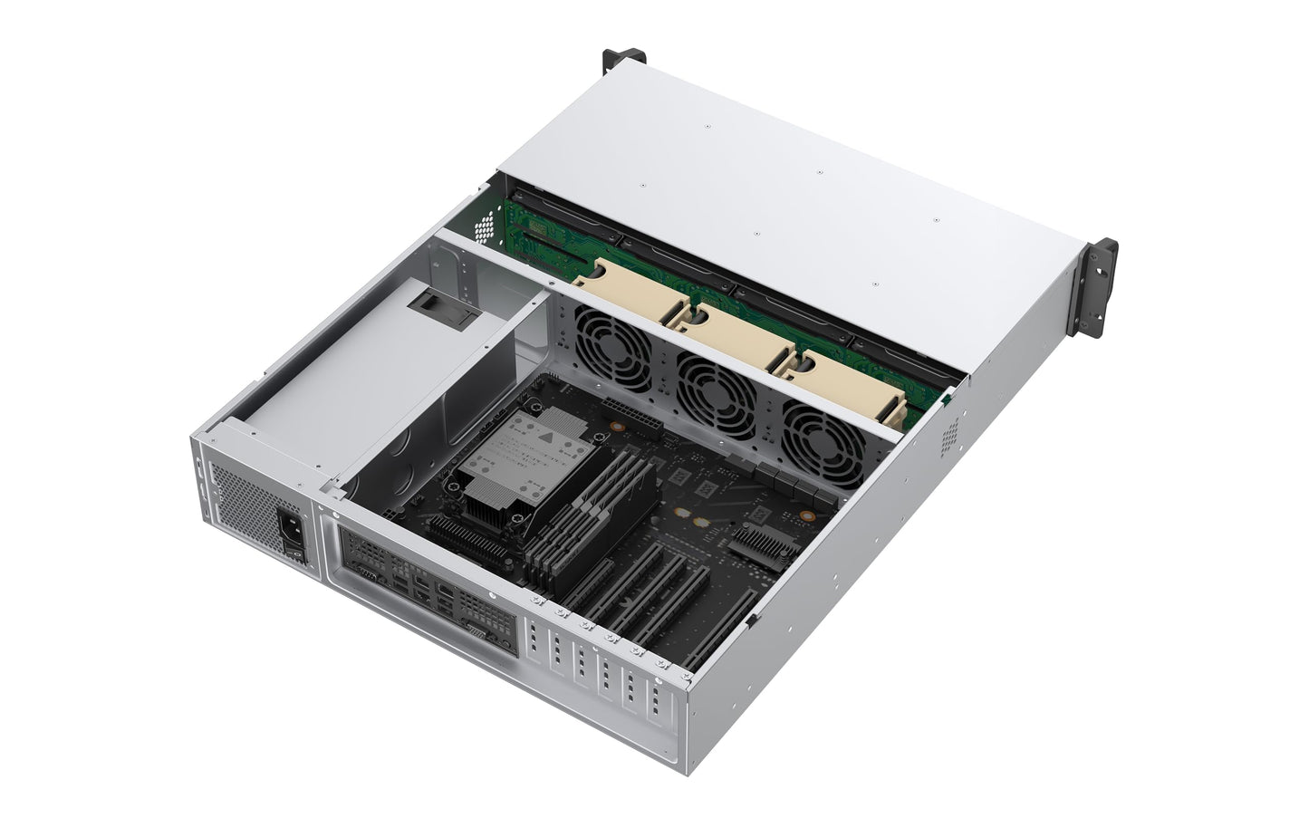 Rosewill 2U Rackmount Server Chassis | Supports up to 8 x 3.5 12Gbps Hot Swap SATA/SAS | E-ATX Compatible | 2U/CRPS PSU | 3 x 8038 PWM Fan | USB 3.2 Type-C | RSV-H208