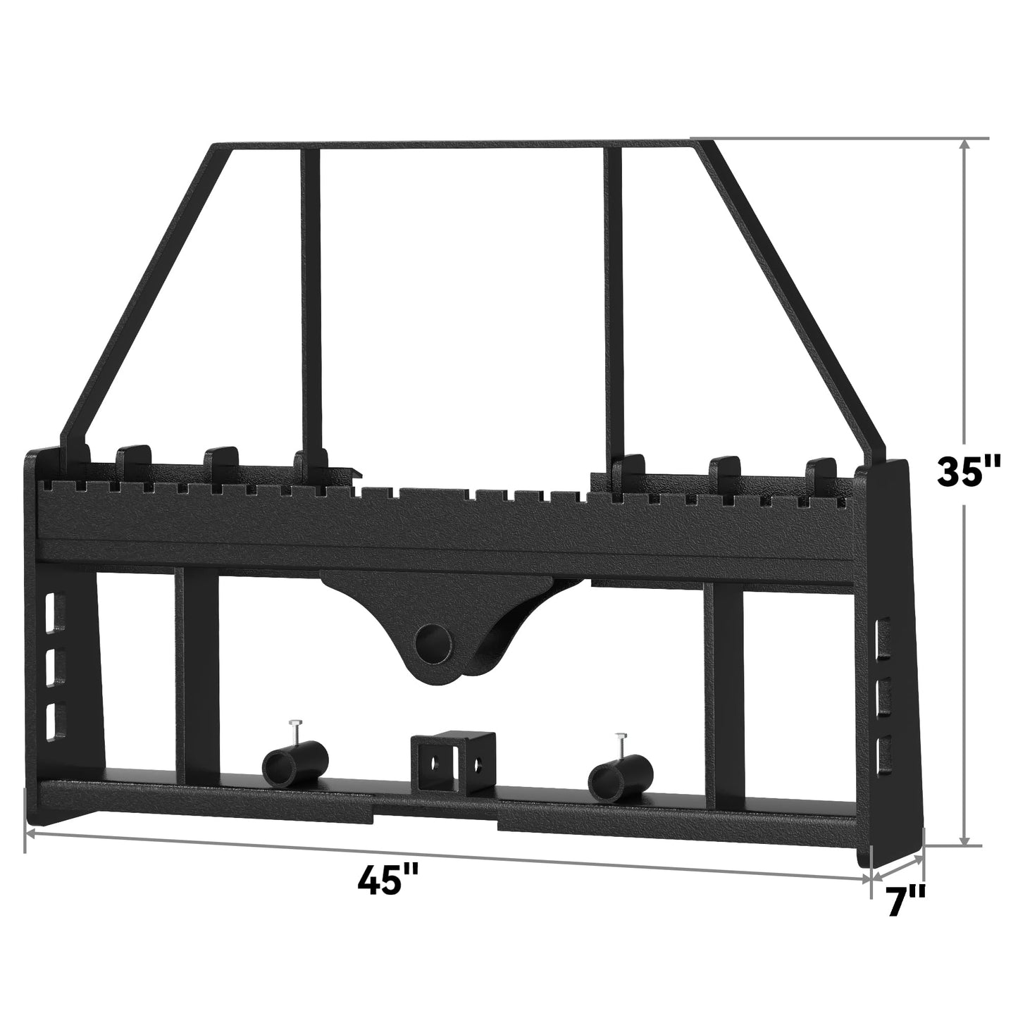 YITAMOTOR 4000lbs Pallet Fork Frame Attachment, 45" Skid Steer Pallet Fork Frame with 2" Hitch Receiver & Spear Sleeves for Loaders Tractors Quick Attach Mount