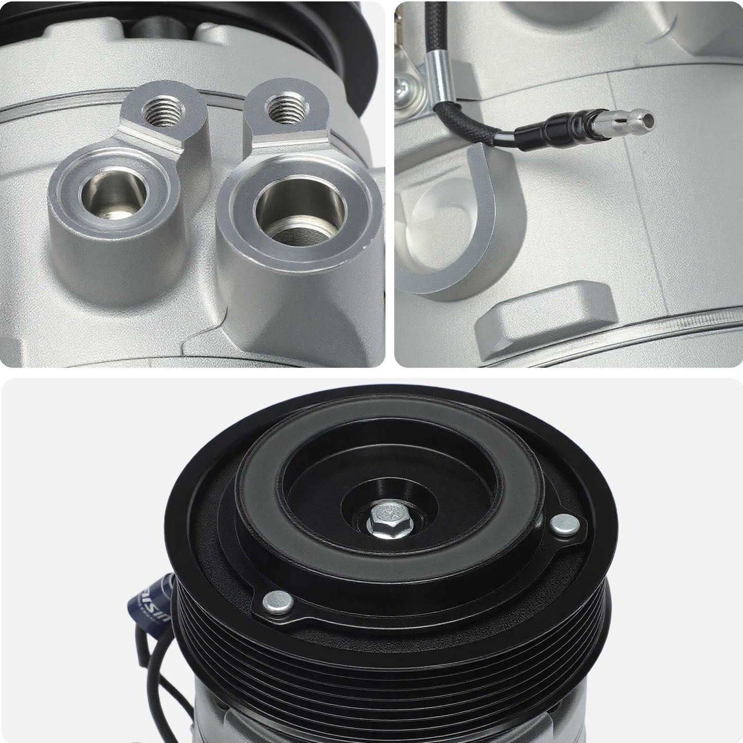 AISIN AFTERMARKET ACCT-00559 Air Conditioner AC Compressor - Compatible with Toyota Tacoma 2005-2015 2.7L 4.0L - with 7-Pulley Groove, with Clutch