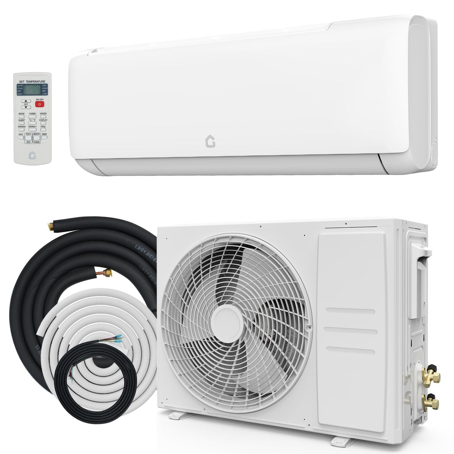 Takywep 12,000 BTU Mini Split Air Conditioner, 21 SEER2 230V Smart Inverter, Heat Pump System, Cools Up to 750 Sq.Ft, WiFi Control, DIY Installation Kit