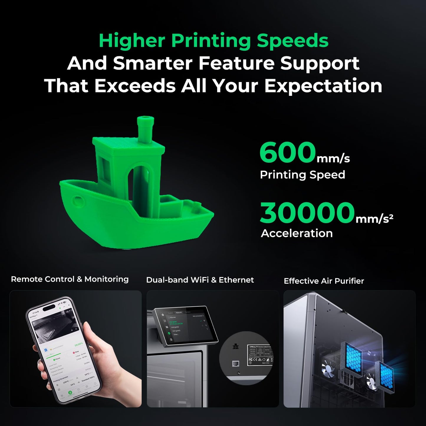 Creality K2 Plus Combo 3D Printer, Multi Color Printing with New CFS 600mm/s High-Speed Full Auto-Leveling Dual Al Camera Next-Gen Direct Drive Extruder Large Build Volume 13.78x13.78x13.78inch
