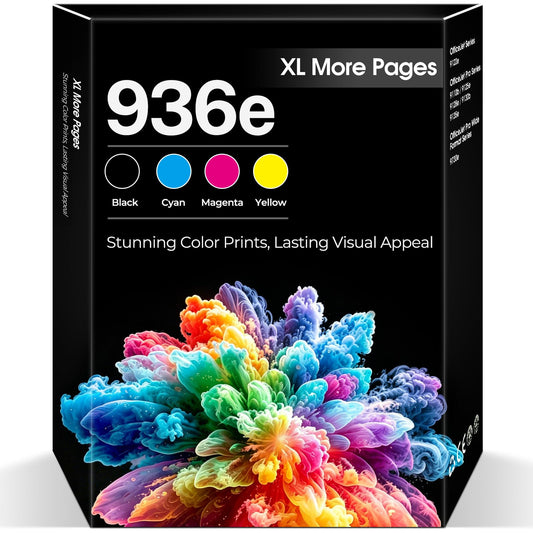 936e 936 Ink Cartridges OfficeJet Pro 9125e 9120e 9135e Compatible with HP 936e 936 936XL Ink Combo Pack HP936 HP936e for OfficeJet 9122e Pro 9120e 9125e 9135e 9730e 9128e 9110b 9130b High Yield