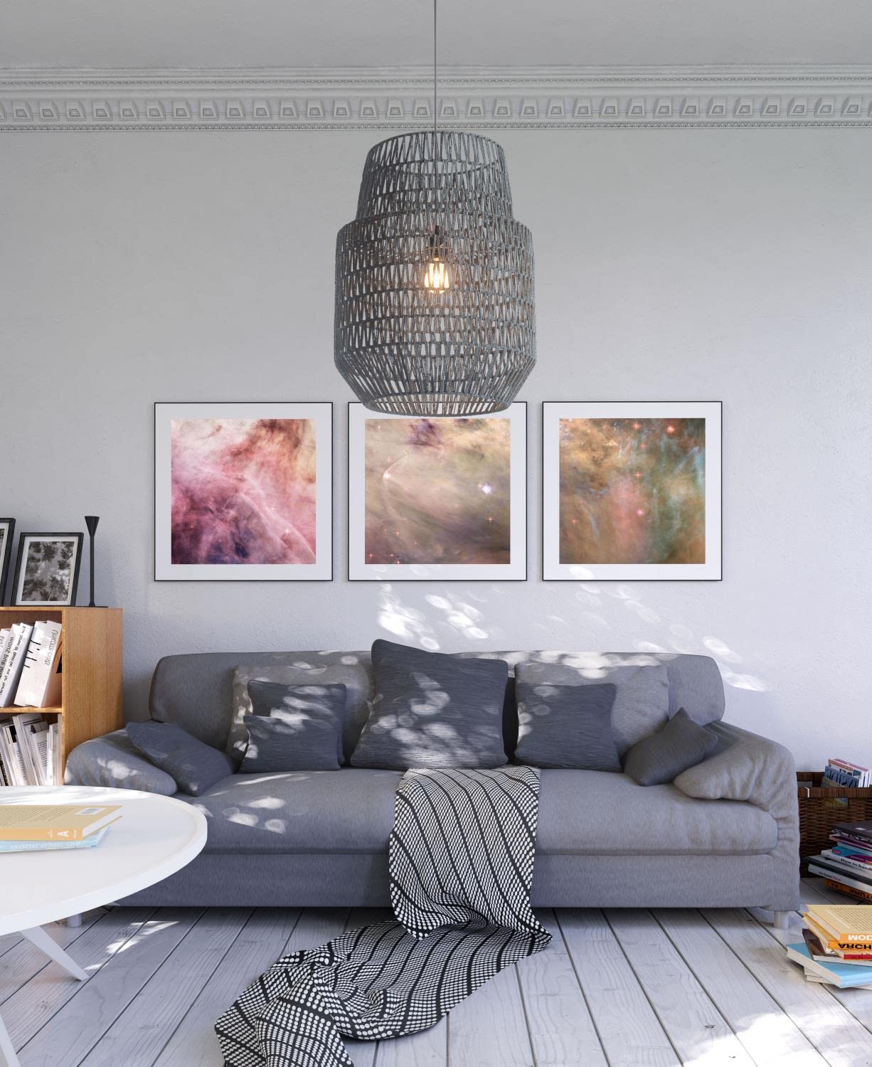 Zuo Daydream Ceiling Lamp, Metal, 143in x 18in x 24in, Gray, Model 50209