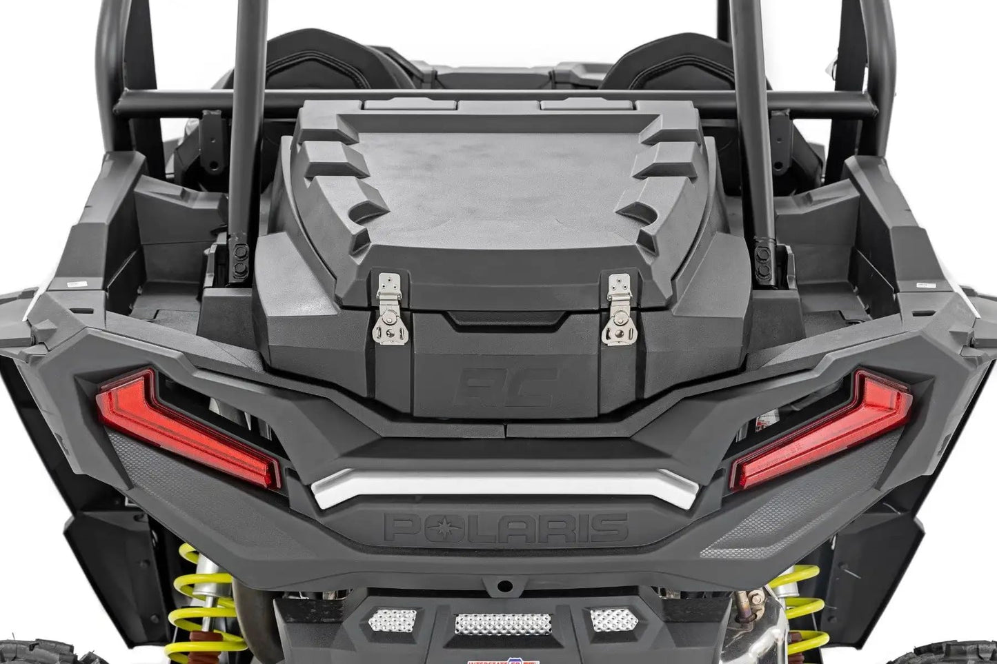 Rough Country Rear Bed Cargo Box for Polaris RZR XP 1000 (2 & 4-Seat Models) - 27-Gallon Storage Capacity, Watertight Seal, High-Impact UV-Resistant, Lockable Latches