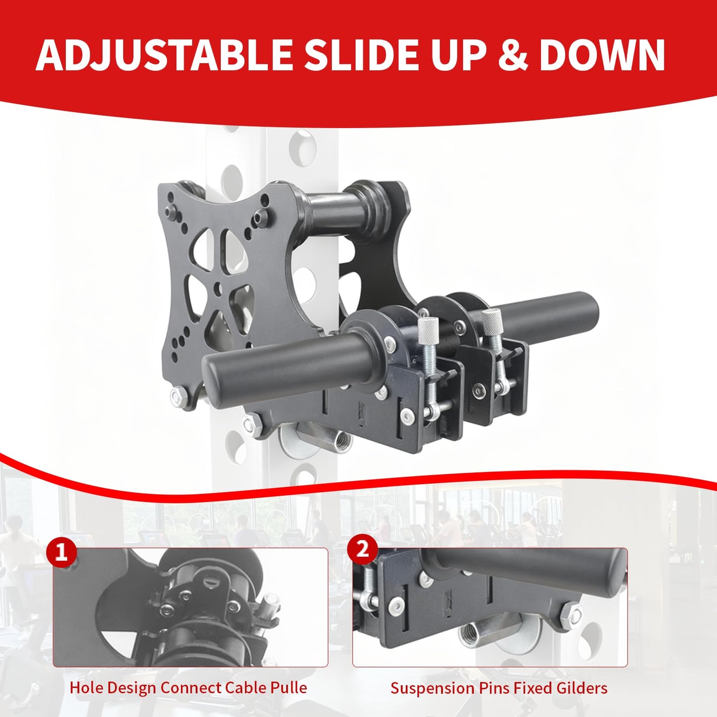 AHTAPFON Upgrade Smith Machine Attachments for Cable Machine Attachment,Cable Pulley Attachment for Power Rack Attachments,Squat Rack Attachments for Cable Crossover Deep Squat LAT Pull Down