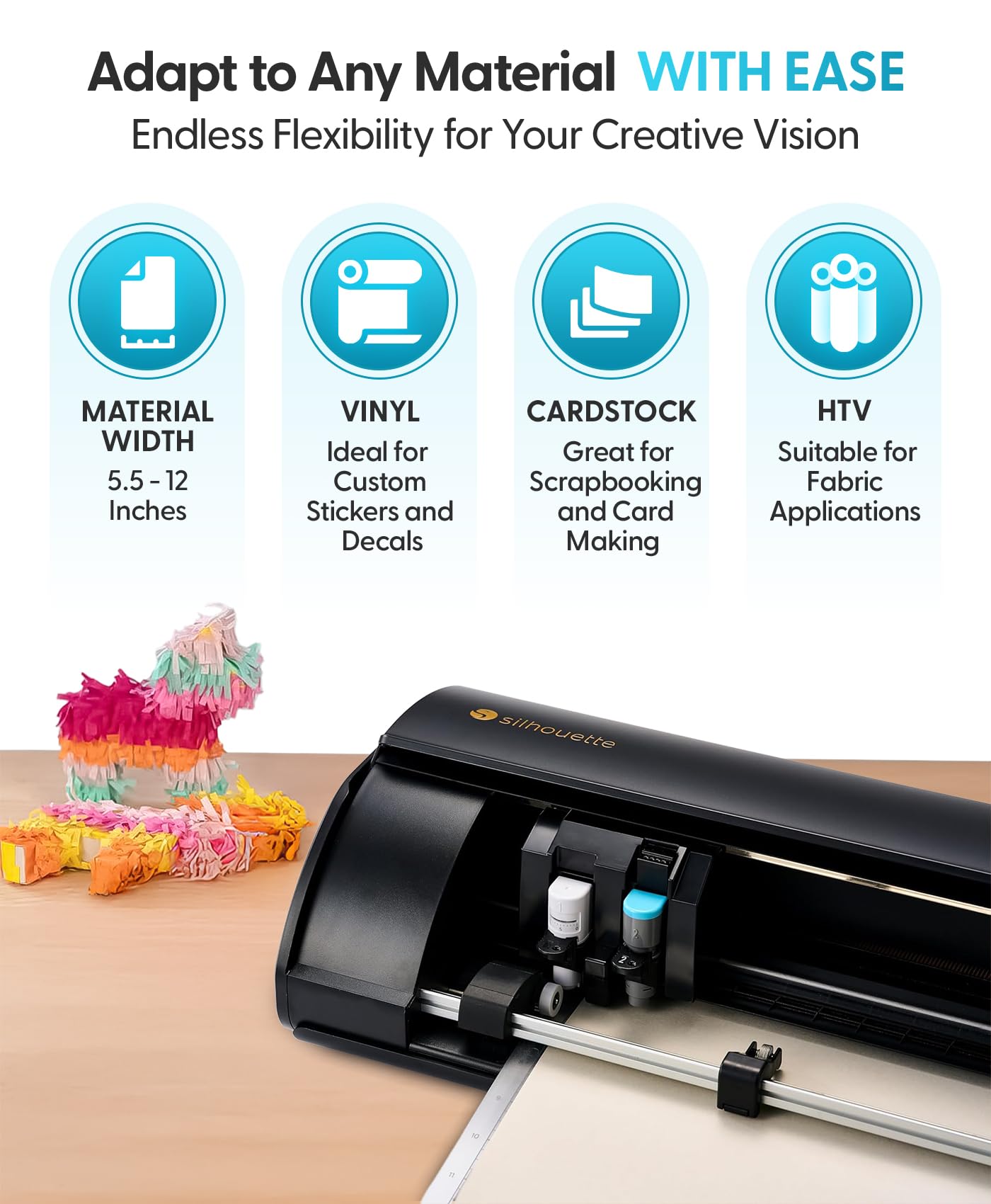Silhouette Cameo 5 Alpha Plus - 15" Craft & Vinyl Cutter Machine with Automatic Blade, Fast Sketch Mode & 4-Point Registration - Includes Studio Software & 100 Designs, 1-Month Subscription - Black