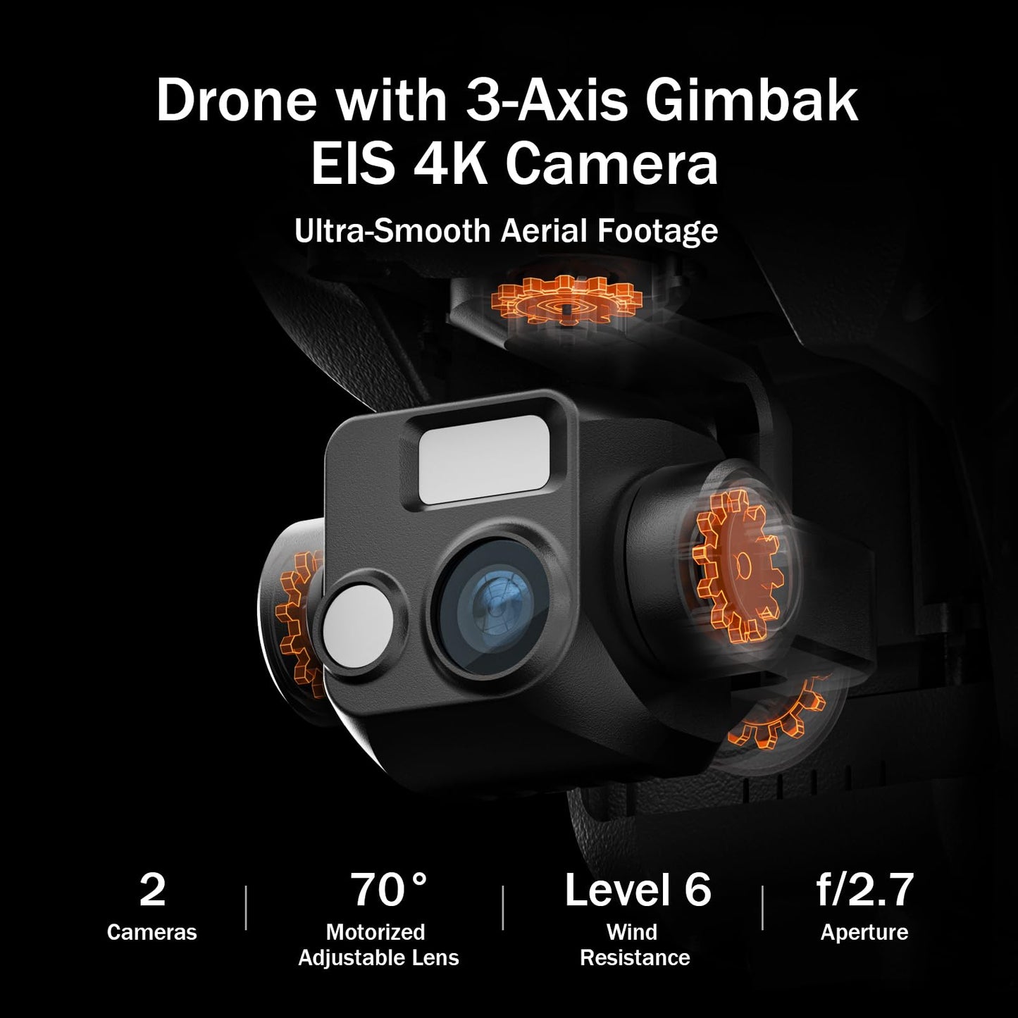 K600PRO GPS Drone with EIS 4K Camera for Adults Beginner,3 Axis Gimbal Professional Long Range Drone with 5.5'' Touchscreen on Controller,Auto Return Follow Me,15KM FPV Transmission 55 Min Flight Time
