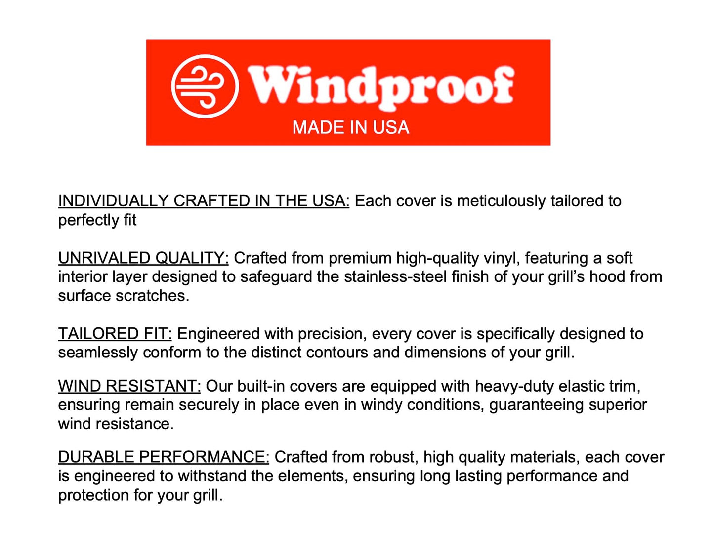 Windproof Covers 36 inch Heavy Duty Premium Grill Cover to fit Recteq E-Series 1300 Pellet Built-in Grill