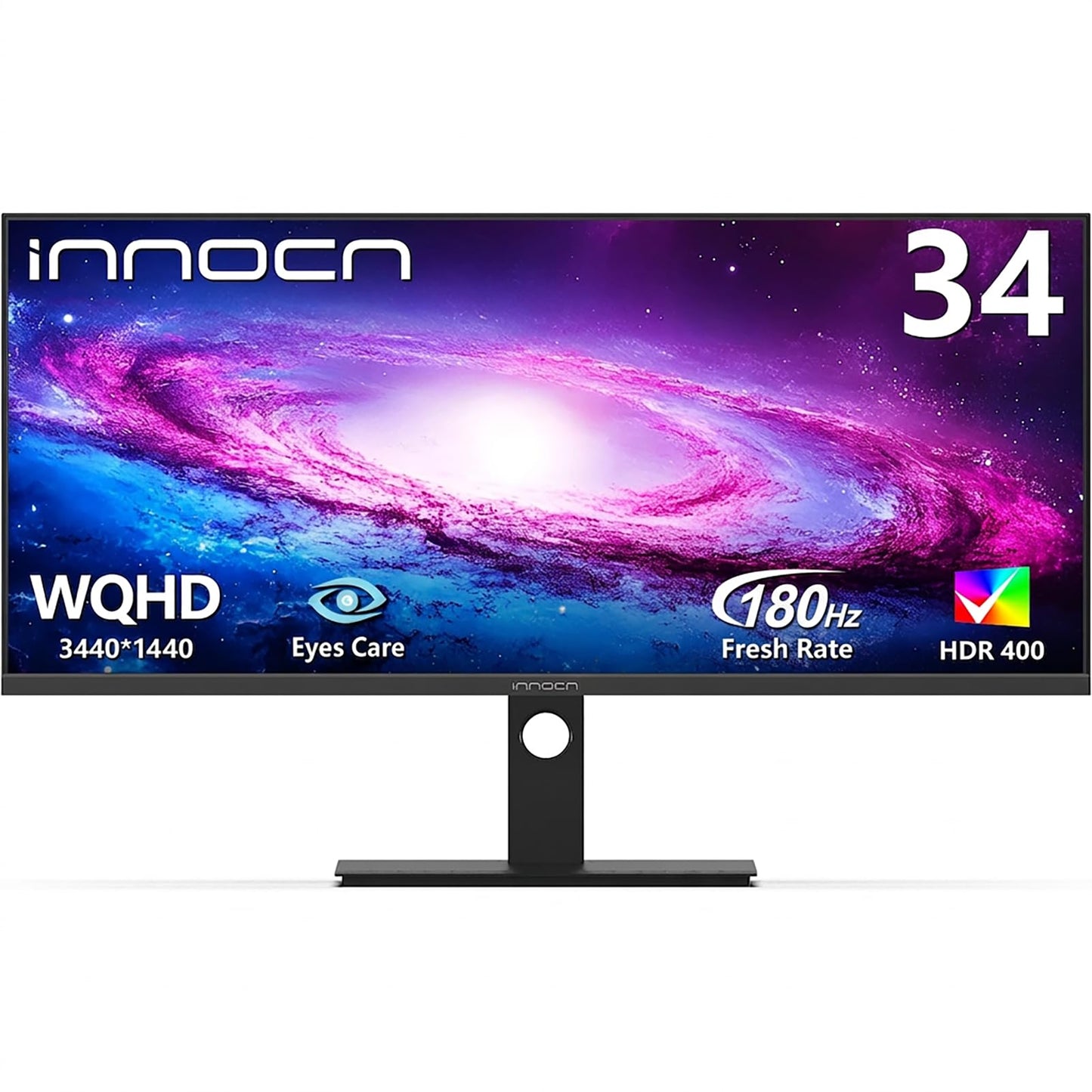 INNOCN 34" Ultrawide Monitor WQHD 3440 x 1440P 180Hz IPS PC Adaptive-Sync G-SYNC Compatible, HDMI, DP, PIP/PBP, 21:9, HDR, MPRT, Built-in Speaker, Height Adjustable, Eye Care - 34C1R