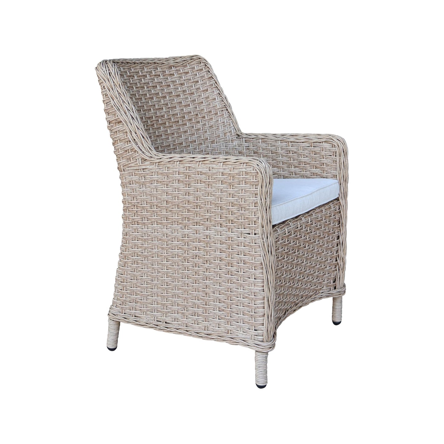 IC INTERNATIONAL CONCEPTS Outdoor Wicker Patio Furniture Set with Round Table and 4 Chairs - Natural