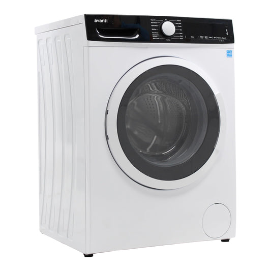Avanti 2.2 Cu. Ft. Front Load Washing Machine Compact Freestanding or Stackable Washer with 15 Wash Cycles, LED Display, Steam Wash, and Stainless Steel Tub, 2.2 cu.ft., White