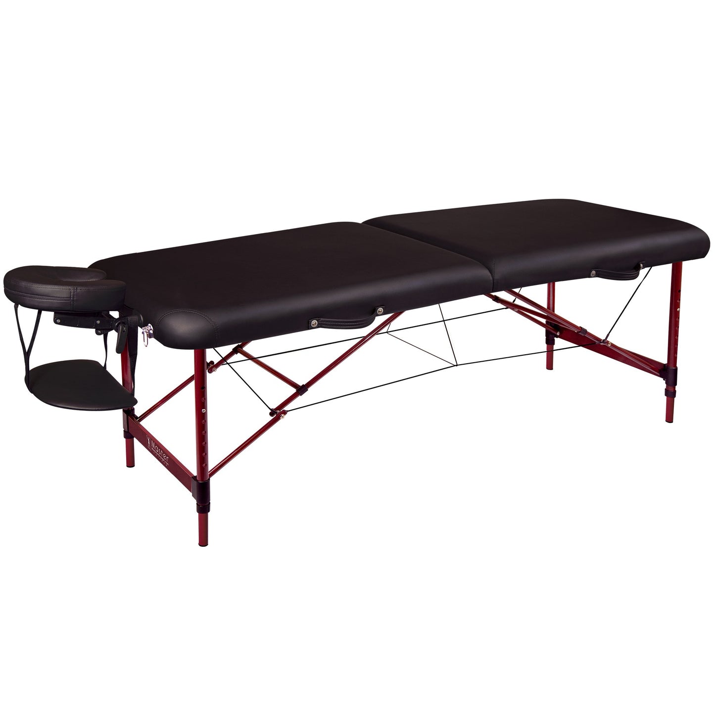 Master Massage Zephyr Lightweight Portable Massage Table Package- Tattoo Table- Spa Bed (Black, Maroon)