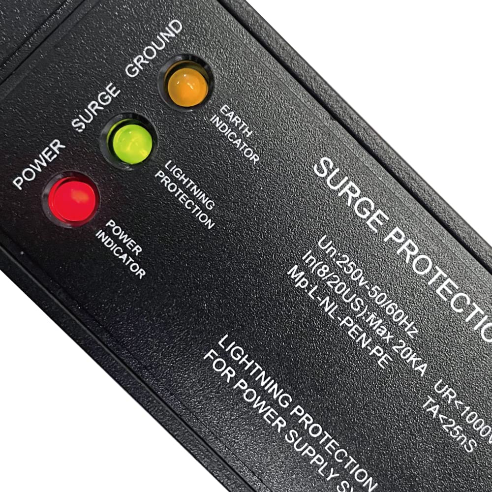 Metered-Surge Protection Power Distribution Unit, 240V, L6-30P Plug, 30A, 7200watts, (6) C13 & (2) C19 Outlets, Networking, Server Rack, Heavy Industry, Crypto Mining PDU