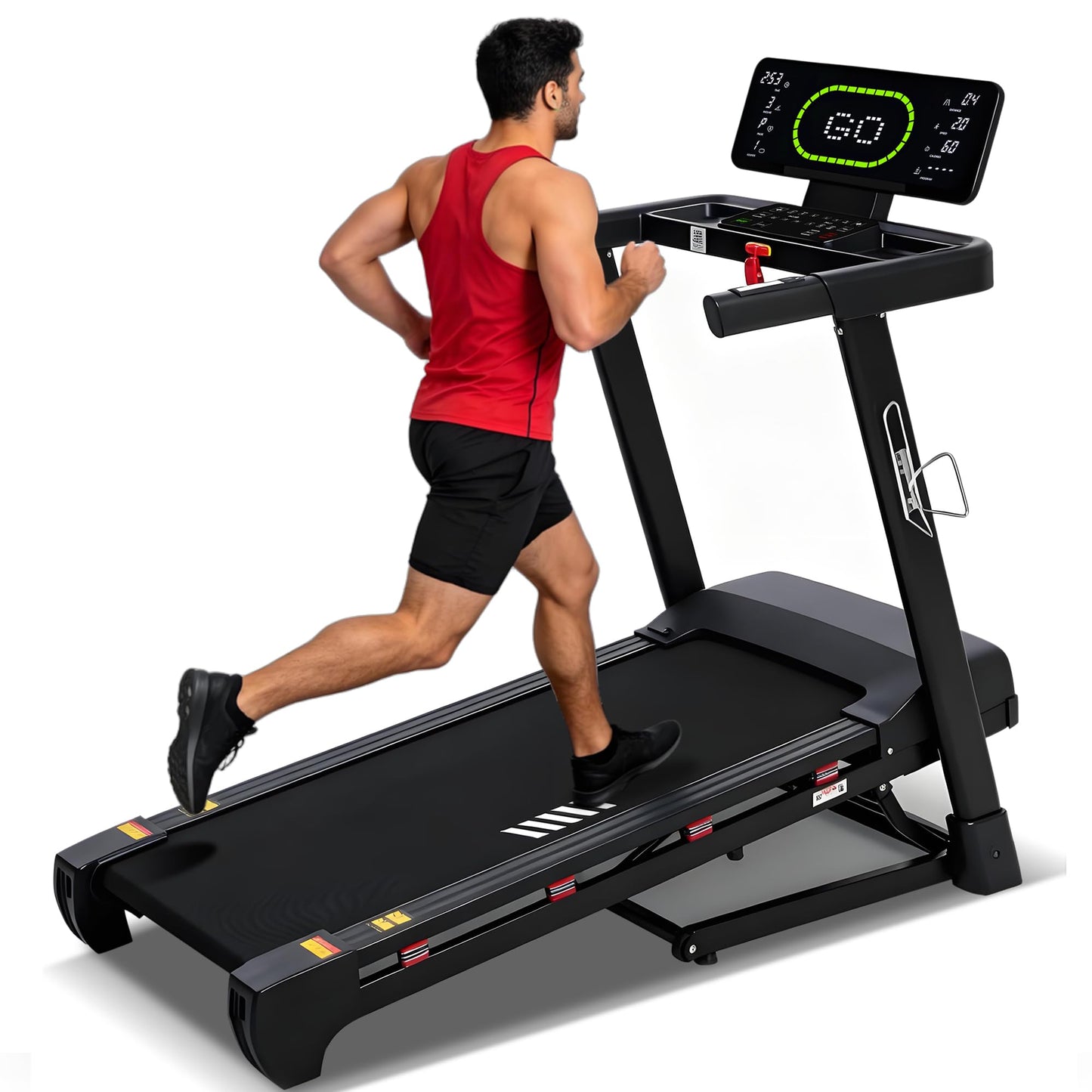Heavy Duty Treadmill for Home, 20"x 50" Running Area, 12 MPH, Auto Incline