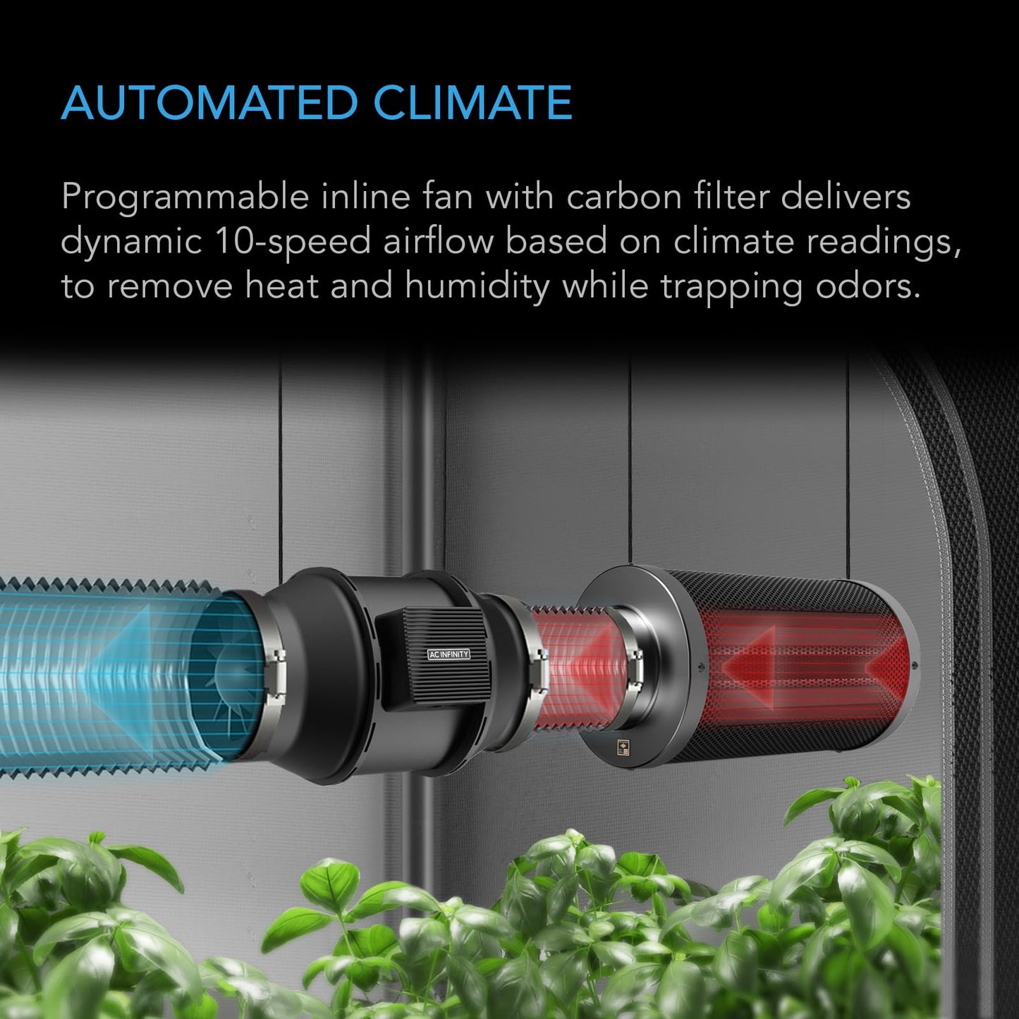 AC Infinity AI Grow System 4x4, 4-Plant Kit w/Self-Learning AI Controller, Dynamic Airflow & LM301H LED Lighting Control, 2000D Mylar Tent w/Lab-Tested Reflectivity, Largest Zippered Window