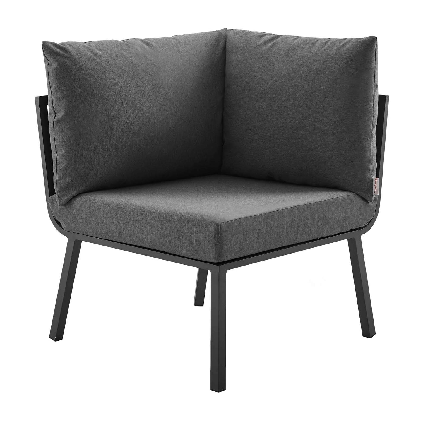 Modway Riverside Outdoor Furniture, 3-Piece Set, Gray Charcoal