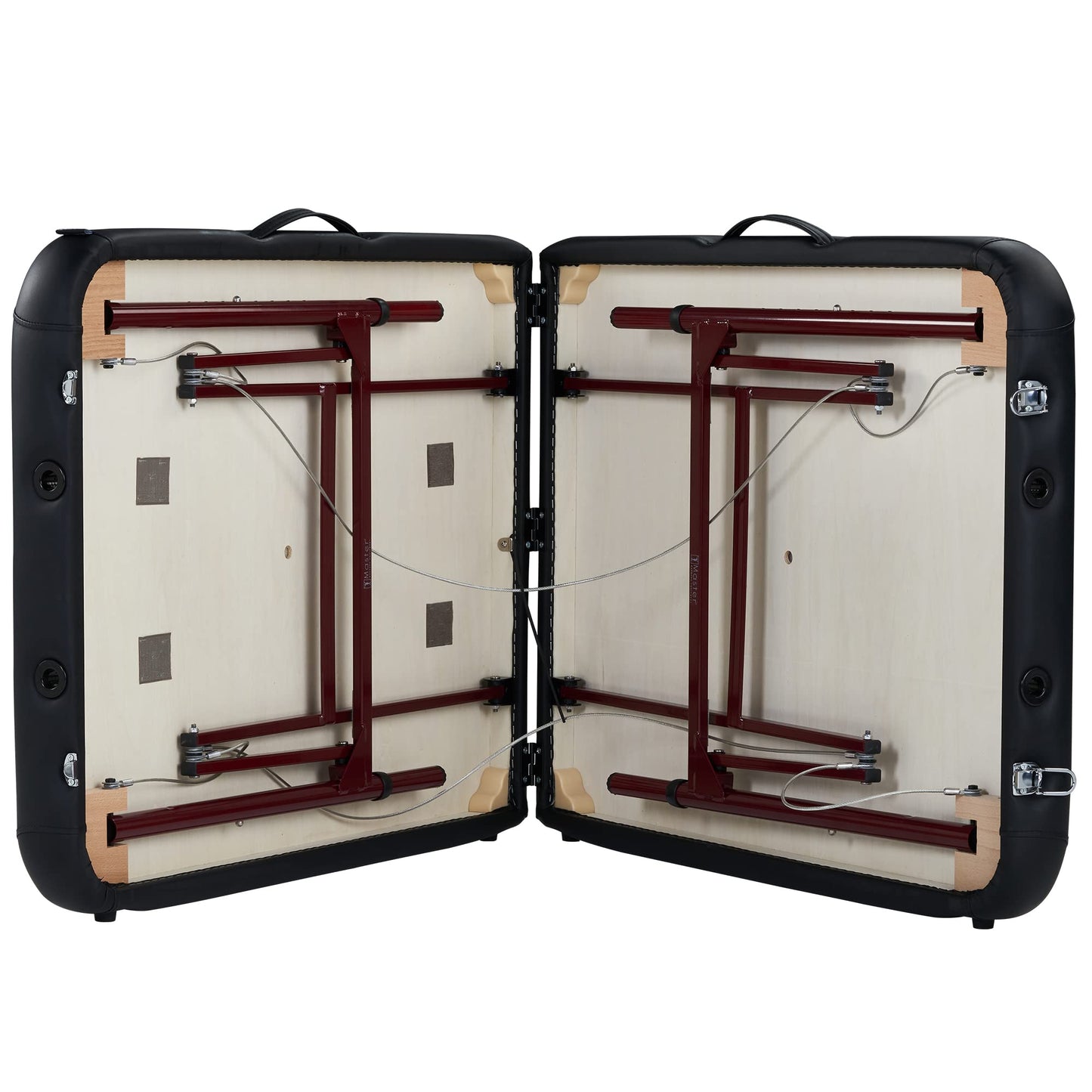 Master Massage Zephyr Lightweight Portable Massage Table Package- Tattoo Table- Spa Bed (Black, Maroon)