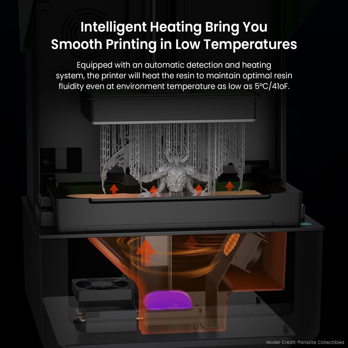 Uniformation GK3 Pro Resin 3D Printer 16K High-Transparency LCD 385nm COB Light Source, High Detail Resin Printer Smart Auto Heating, APP Easy Printing, Auto-Feed, 8.3x4.7x9.5inches Large Build Volume