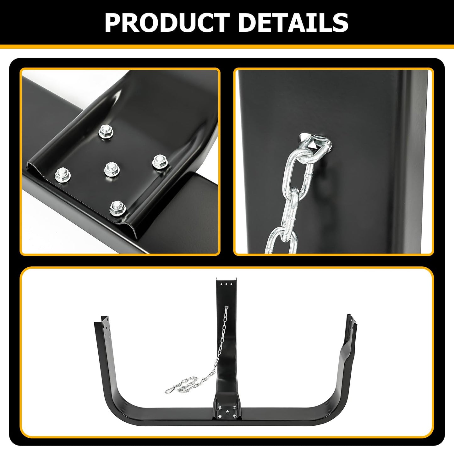 KUAFU 48 Inch Semi Truck Spare Tire Carrier Kit with Mounting Replacement