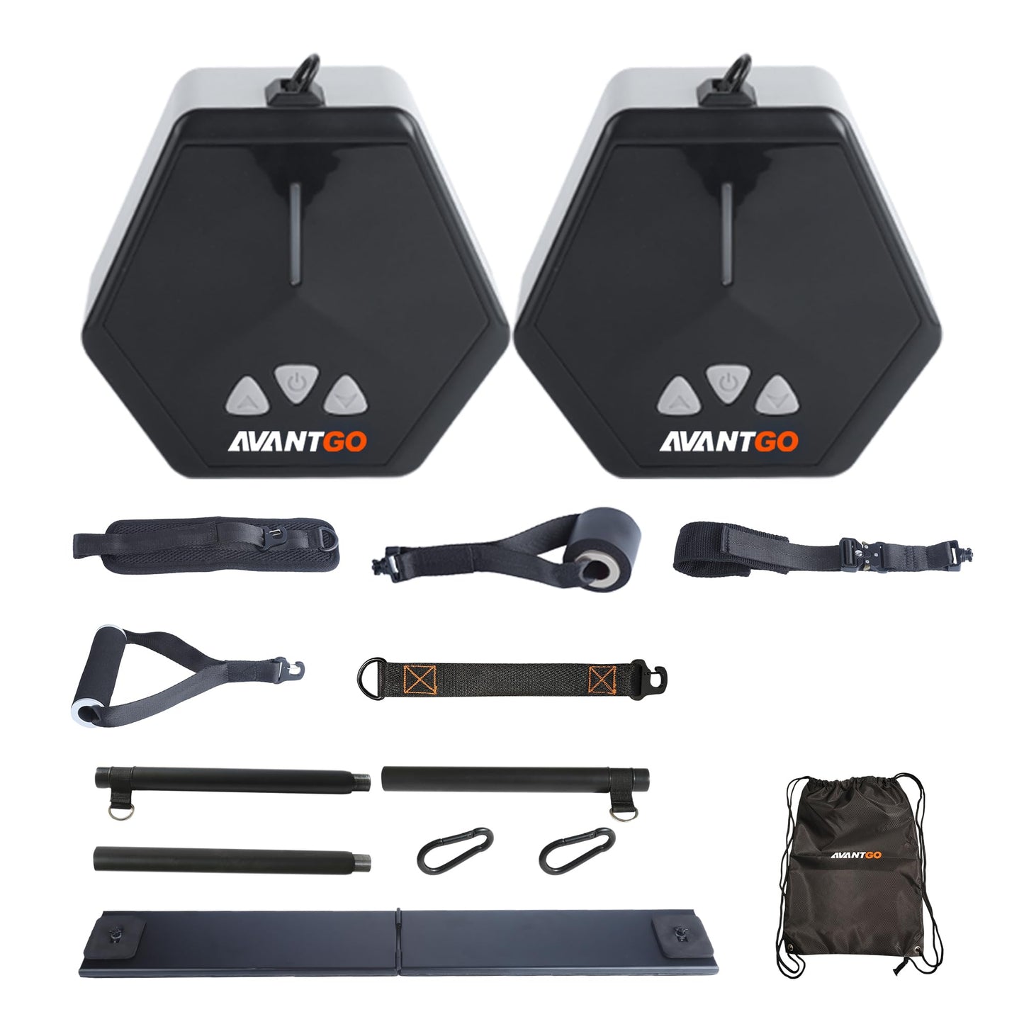AVANTGO Portable Home Gym, Multifunctional Cable Fitness Machine, Resistance Adjustable Functional Trainer, App & Bluetooth Connection, Full Body Workouts, Fitness Anywhere, Gray