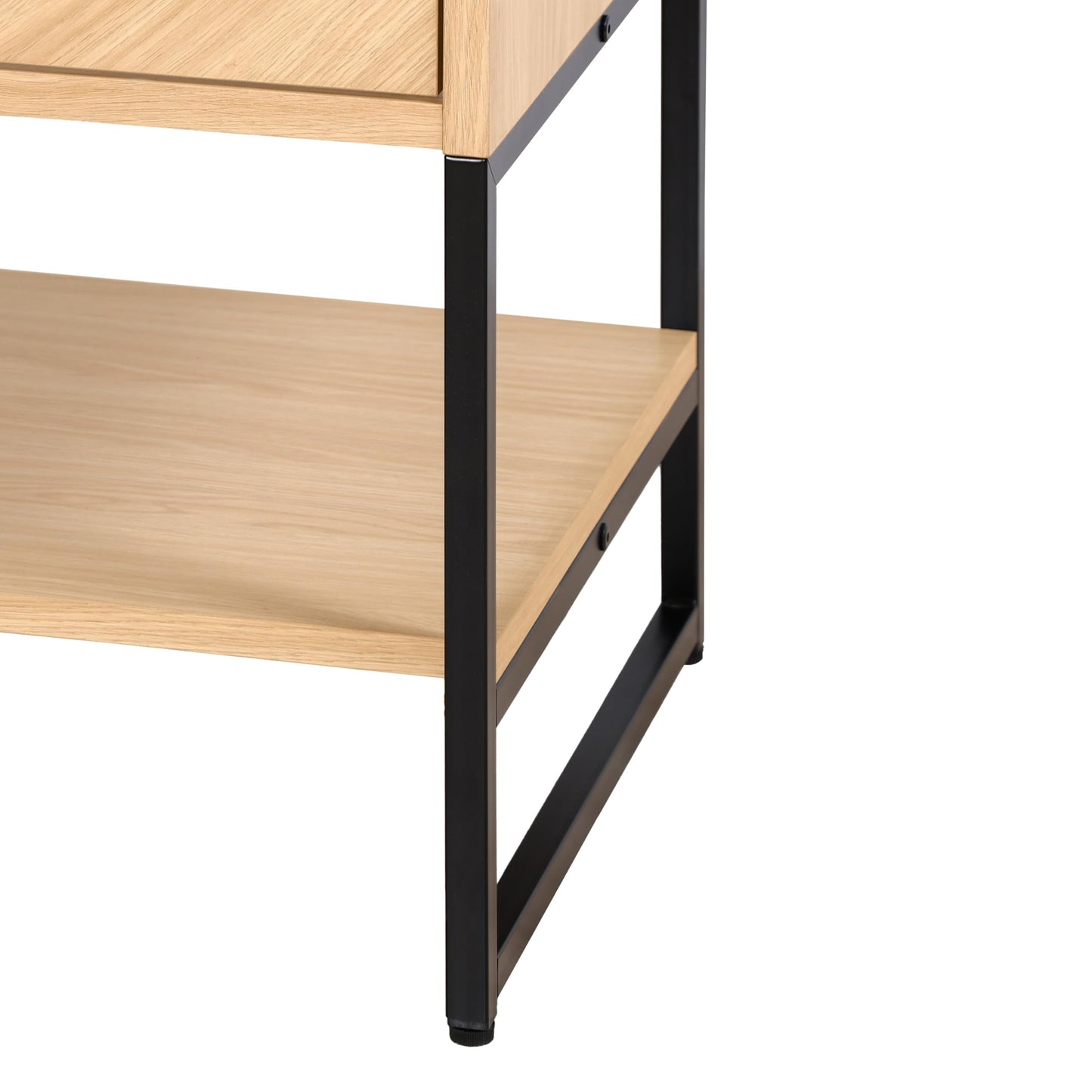 JONATHAN Y Juhl 20 in. W x 18 in. D x 33 in. H Modern Bathroom Vanity Cabinet with Chevron-Front and Soft-Close Door, Oak Freestanding Storage (Sink Basin Not Included) VAN1012A