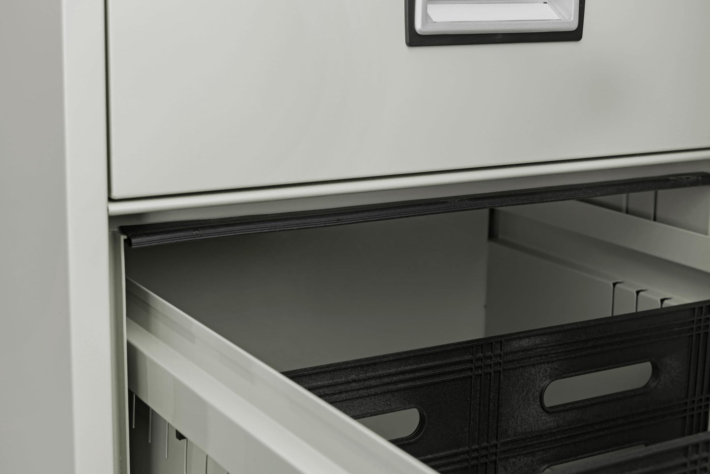 Phoenix Safe 25 inch 4-Drawer Vertical Fireproof File Cabinet – Legal and Letter Size Filing – Key Lock – Water Resistant Seal – Fire and Impact Rated – Light Gray Finish – Model LGL4W25LG