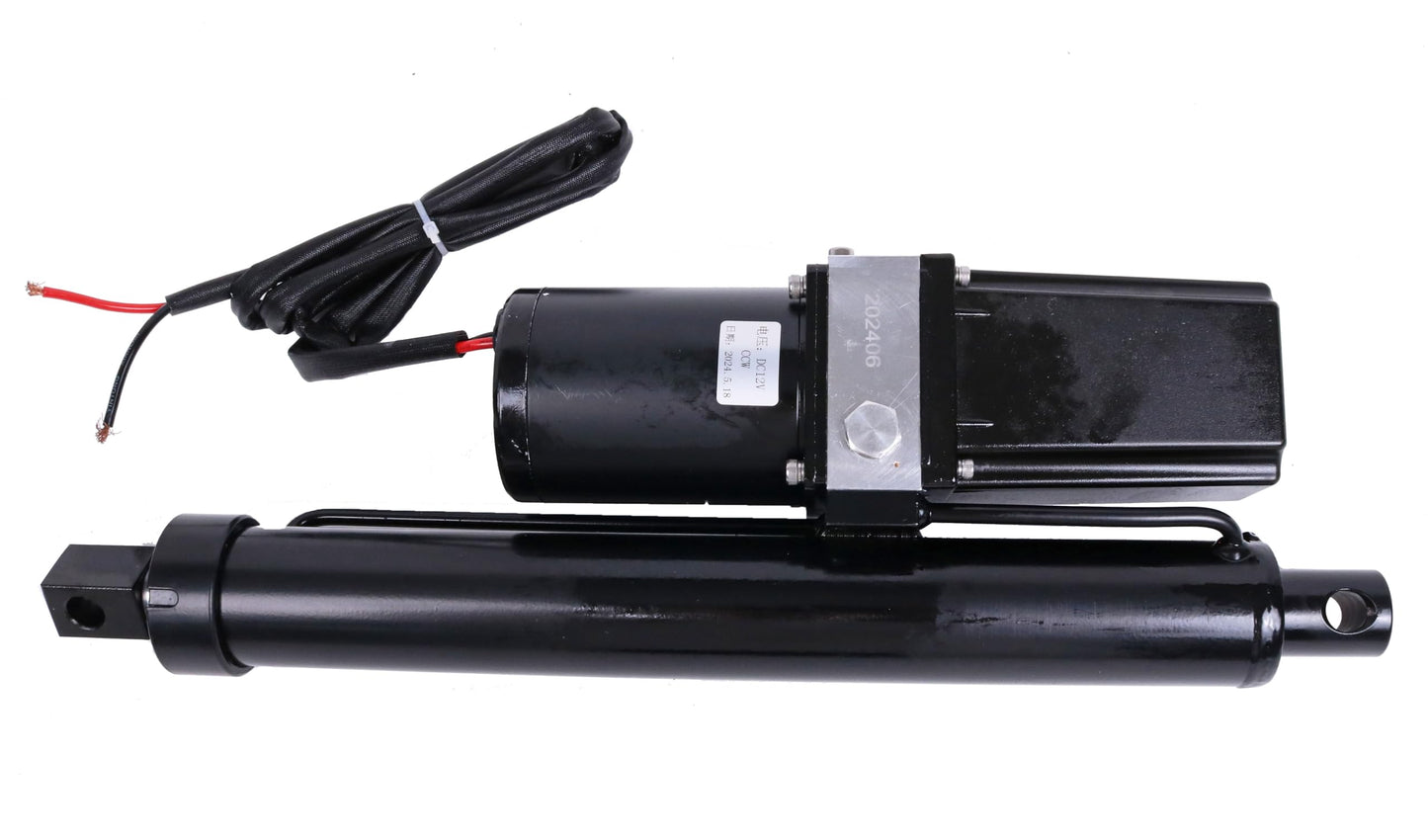 JEENDA DC 12V 12" Hydraulic Motor Heavy Duty Electric Linear Actuator 1700Lbs-2300lbs Compatible with Dump Trailers, Lift Tables, Solar Tracking System, Wheelchair Lift,Tractors,Cleaning Vehicle
